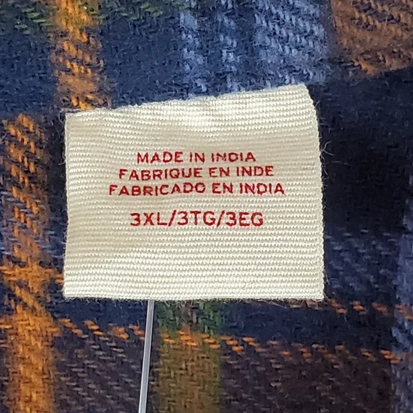 Levi's Relaxed Fit Blue and Brown Plaid Button Up Heavy Shirt Size 3XL - Picture 5 of 8